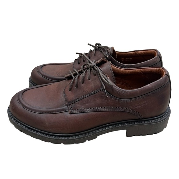 Vintage R&R Classic Brown Leather Lace-Up Walking Shoes – Men's Size 10 NWOT - Picture 4 of 10